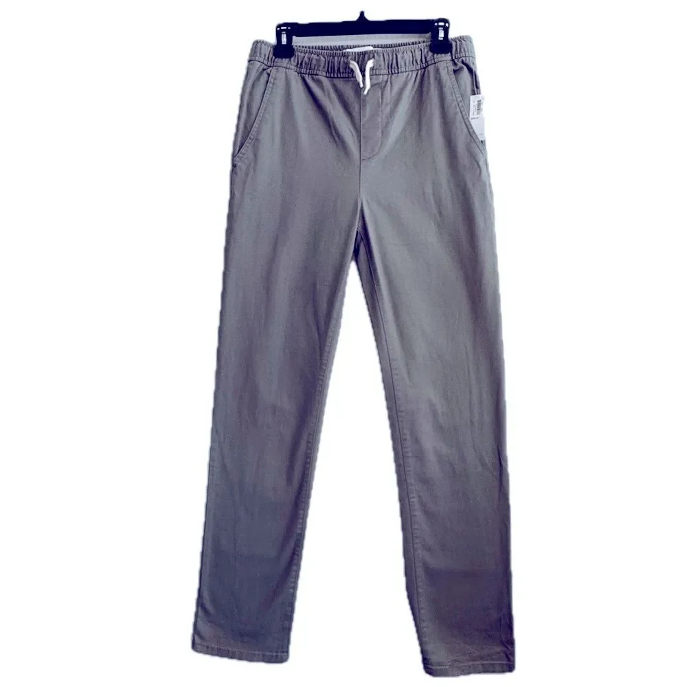Old Navy Youth Straight Leg Pants XXL 18 Relaxed Fit Gray Turtle Dove NWT